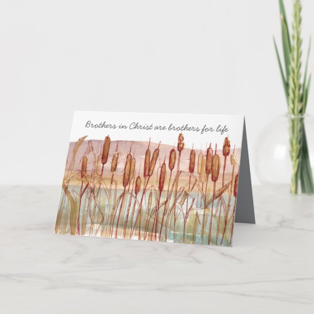 Cartão Irmãos em Cristo para a Vida Deserto Montanhas (Frente)