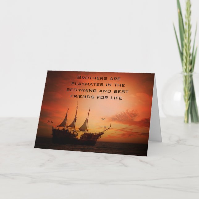 Cartão Irmãos, melhores amigos para a vida (Frente)