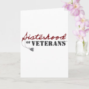 Cartão Irmãs do Orgulho Militar dos Veteranos Design