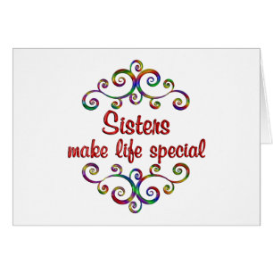 Cartão Irmãs tornam a vida especial