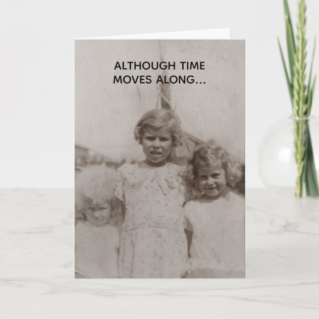 Cartão Irmãs Vintage Sempre e para sempre (Frente)