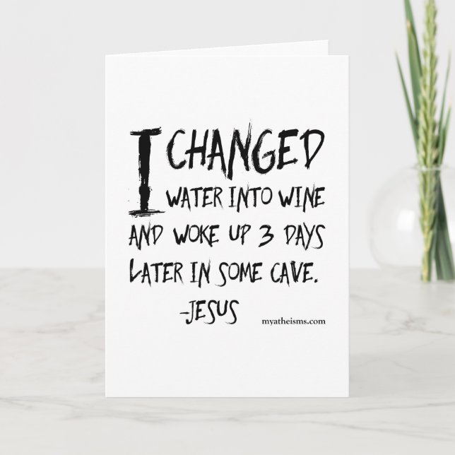 Cartão Irreverent and hilarious atheist sayings (Frente)