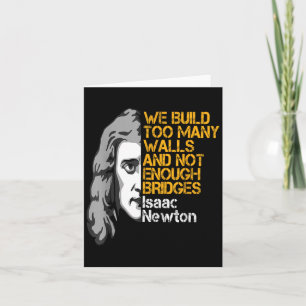 Cartão Isaac Newton Walls E Pontes Citação Inspiracional