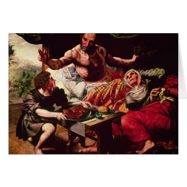 Cartão Isaac que abençoa Jacob (Frente Horizontal)