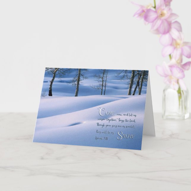 Cartão Isaiah 1:18 Inspiracional (Orquídea)