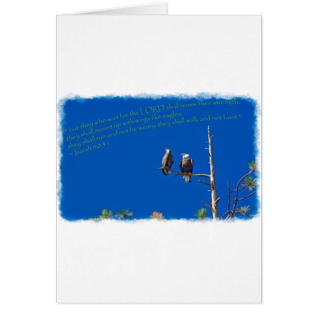 Cartão Isaiah 40:31 em branco (Frente)