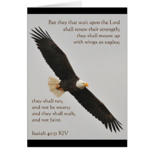 Cartão Isaiah 40:31 Mas eles esperam pelo Senhor