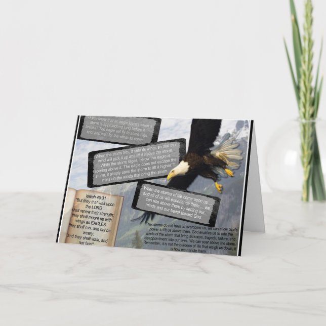 CARTÃO ISAIAH 40:31 MOUNT UP WITH WINGS AS EAGLES (Frente)