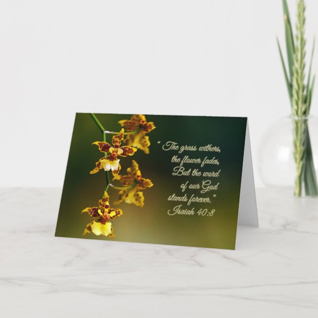 Cartão Isaiah 40:8 Inspiracional (Frente)