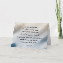 Isaiah 41:10 Não tenha medo porque estou com você 