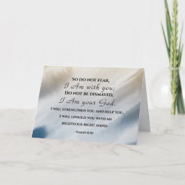 Cartão Isaiah 41:10 Não tenha medo porque estou com você 