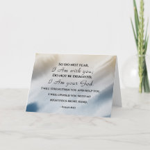 Isaiah 41:10 Não tenha medo porque estou com você 