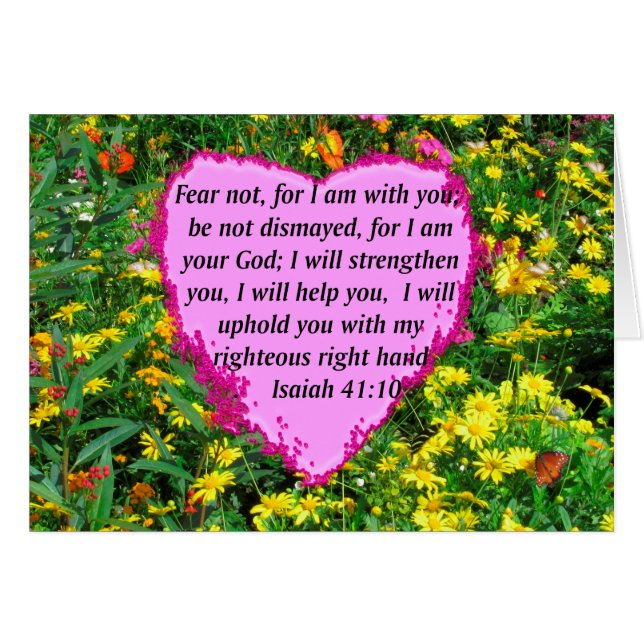 CARTÃO ISAIAH 41:10 WILDFLOWER PHOTO DESIGN (Frente Horizontal)