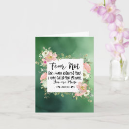 Cartão Isaiah 43:1 Medo Não Por Eu Ter Resgatado Sua Bíbl