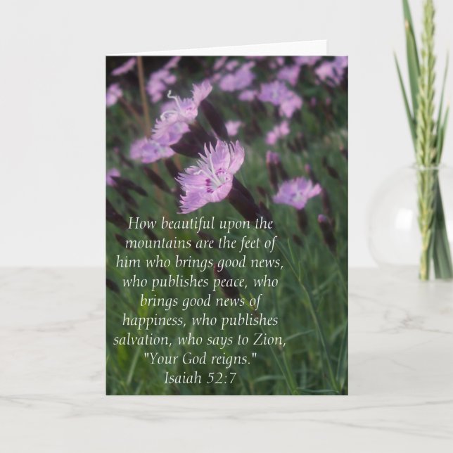 Cartão Isaiah 52:7 (Frente)