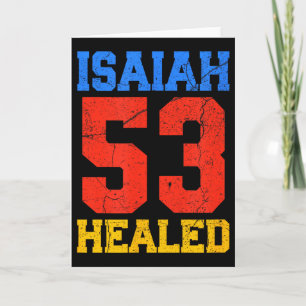 Cartão Isaiah 53 Cura Cristã Inspiradora 