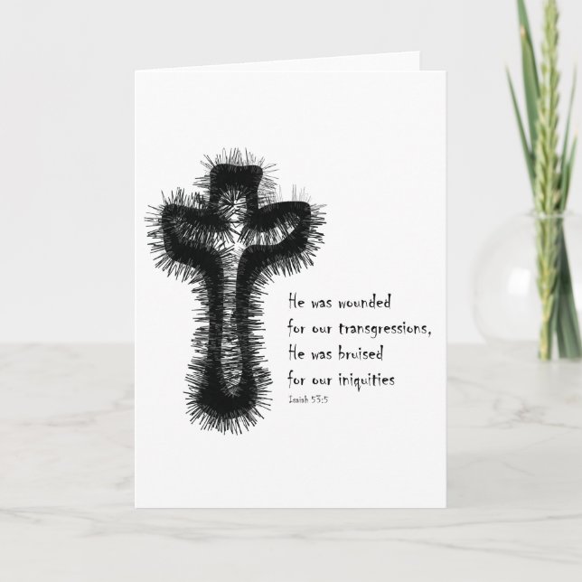 Cartão Isaiah-53 - Testemunha transversal/cristã (Frente)