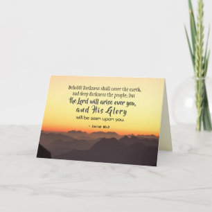 Cartão Isaiah 60:2 A escuridão deve cobrir a Bíblia da Te
