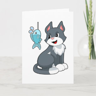 Cartão Isca de Peixe para Gatos