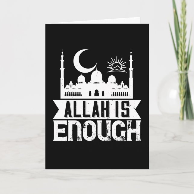Cartão Islam - Allah Is Enough (Frente)