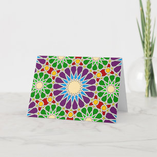 Cartão Islamic geometric patterns card