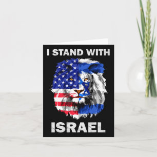 Cartão Israel E O Leão De Bandeira Dos Eua