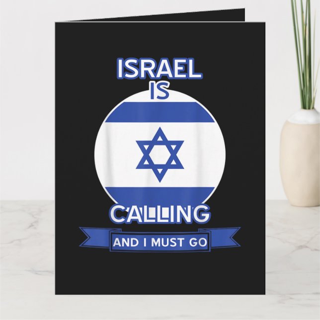Cartão Israel Está Chamando E Eu Devo Ir (Frente)