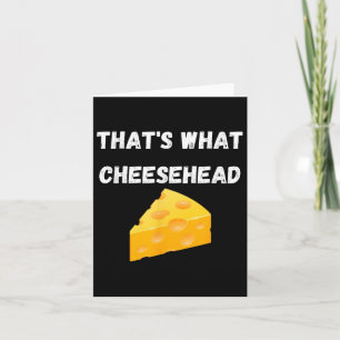 Cartão Isso é o que Cheesehead - Engraçado Futebol Verde 