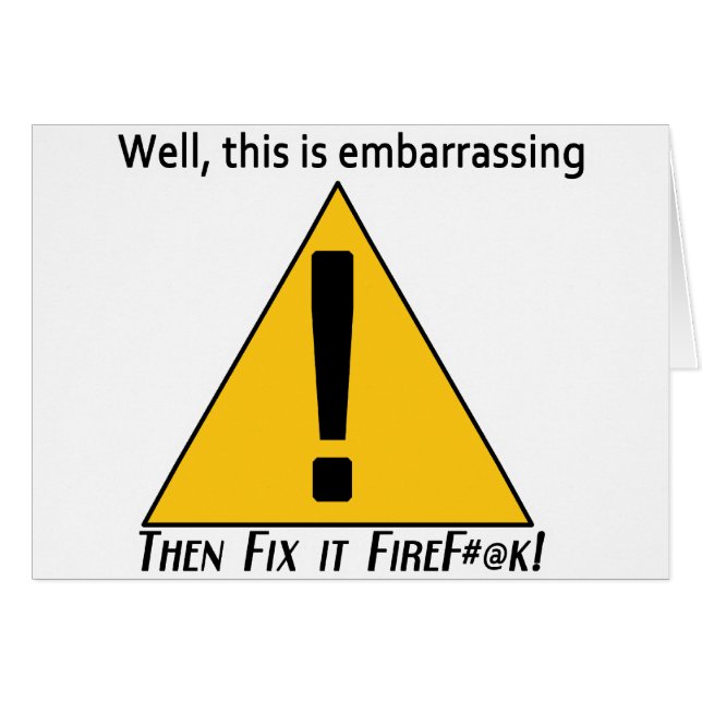 Cartão Isto é embaraçoso 2 (Frente Horizontal)