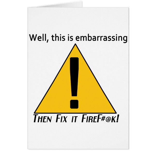 Cartão Isto é embaraçoso 2 (Frente)