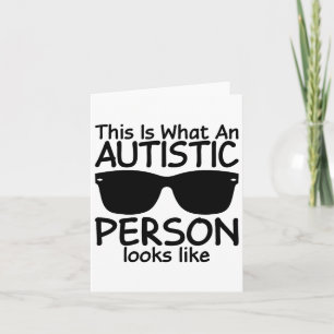 Cartão Isto É O Que Uma Pessoa Autista Parece Autismo