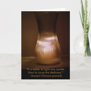 Cartão "It is better to light one candle" greeting card
