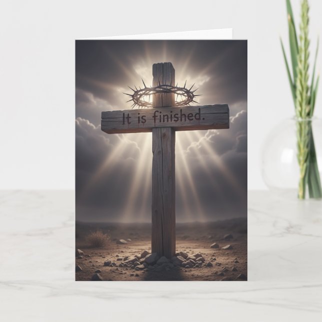 Cartão It is finished - Ressurection Easter Greeting card (Frente)