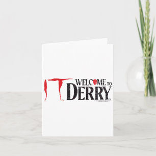 Cartão It_ Welcome To Derry Vintage Distress Logo Horro