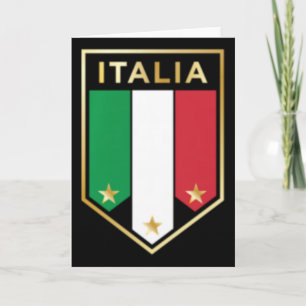 Cartão Italia Print - Orgulhoso Italiano - Camisa de Fute
