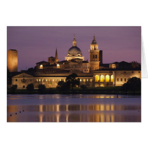 Cartão Itália, Província de Mantua, Mantua. Vista da cida
