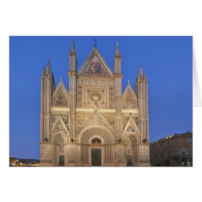 Cartão Itália, Úmbria, Orvieto, Catedral de Orvieto (Frente Horizontal)