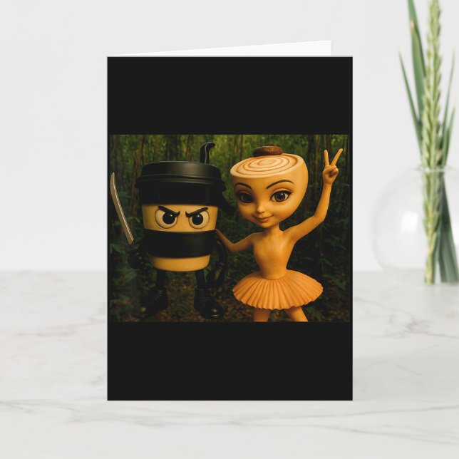 Cartão Italian Brainrot Ballerina Cappuccina Cappuccino I (Frente)