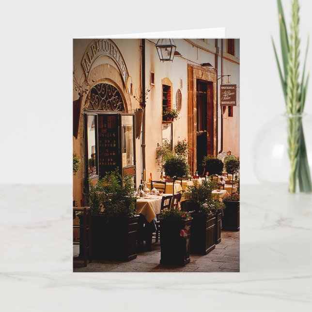 Cartão Italian Cafe' Spoleto Italy - Greeting Card (Frente)