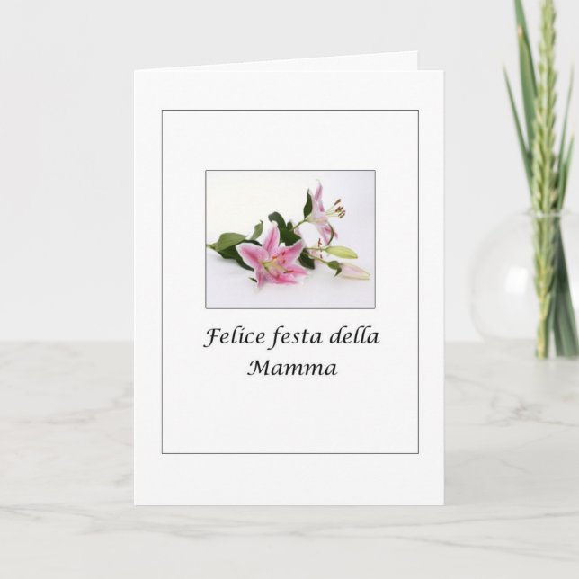 Cartão Italian Felice festa della Mamma - Italian (Frente)