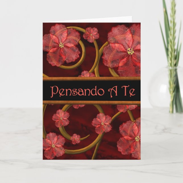 Cartão Italian Romance Thinking of you Pensando A Te (Frente)