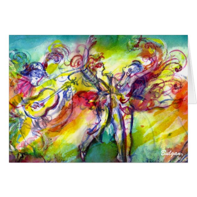 Cartão ITALIANO CARNIVAL / Dança,Música,Teatro (Frente Horizontal)