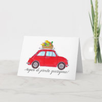 Italiano Ficou bem Vermelho Retro Fiat 500