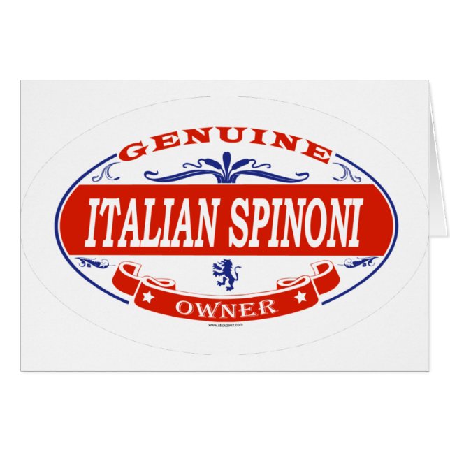 Cartão Italiano Spinoni (Frente Horizontal)