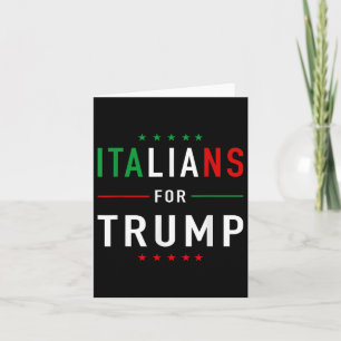 Cartão Italianos Para Trump Tee Pro Trump Italiano