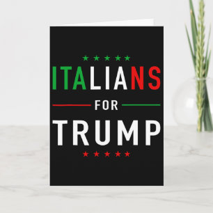 Cartão Italianos Pelo Trump Taliano Apoiador Donald Trump