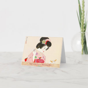 Cartão Ito Shinsui Invente vntage japanese geisha Lady