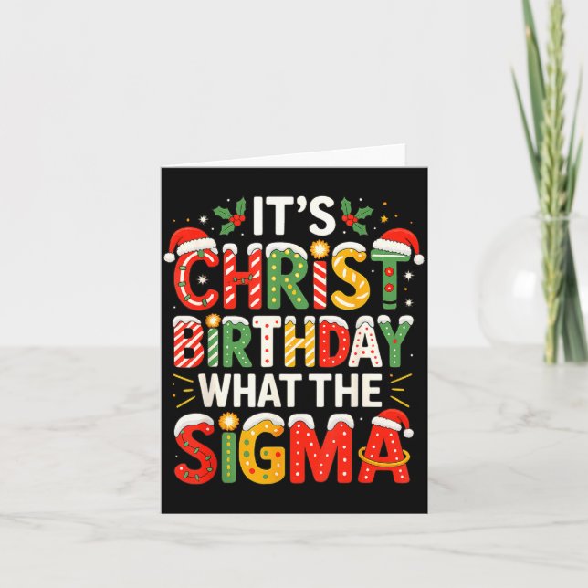 Cartão It's Christ Birthday Sigma Christian Christmas  (Frente)