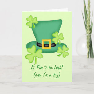Cartão Its Fun to be Irish Even for a Day  St. Patrick's