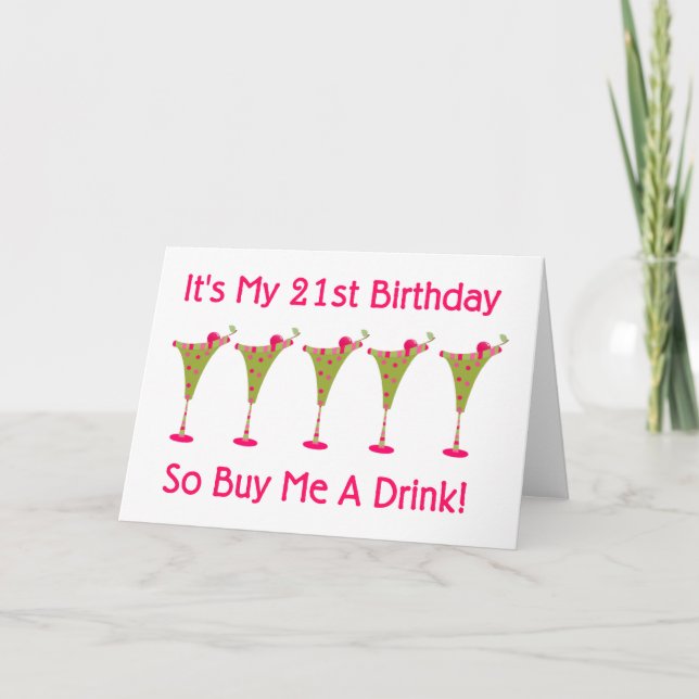 Cartão It's My 21st Birthday (Frente)